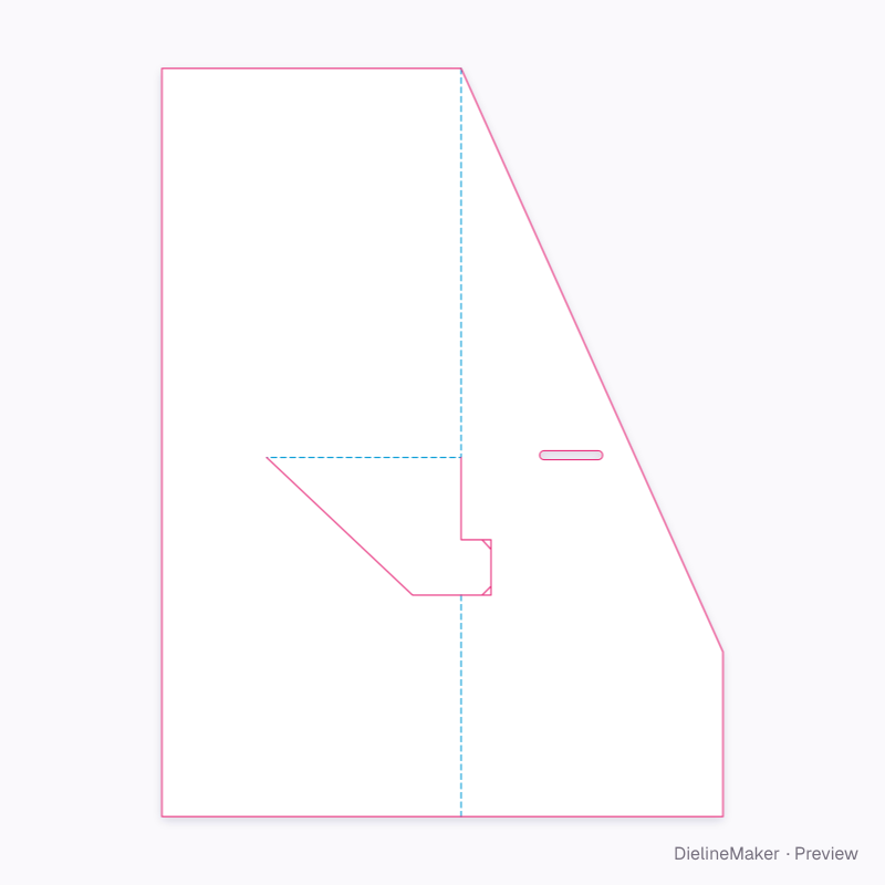 Small counter back support flat dieline