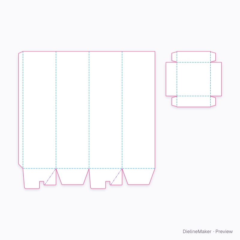 Flat dieline preview