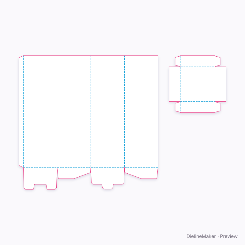 Snap-bottom tube with folding cap flat dieline