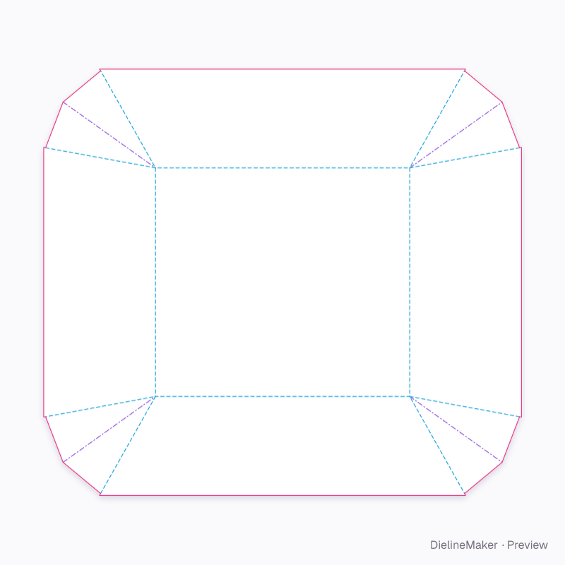 Nacho tray flat dieline