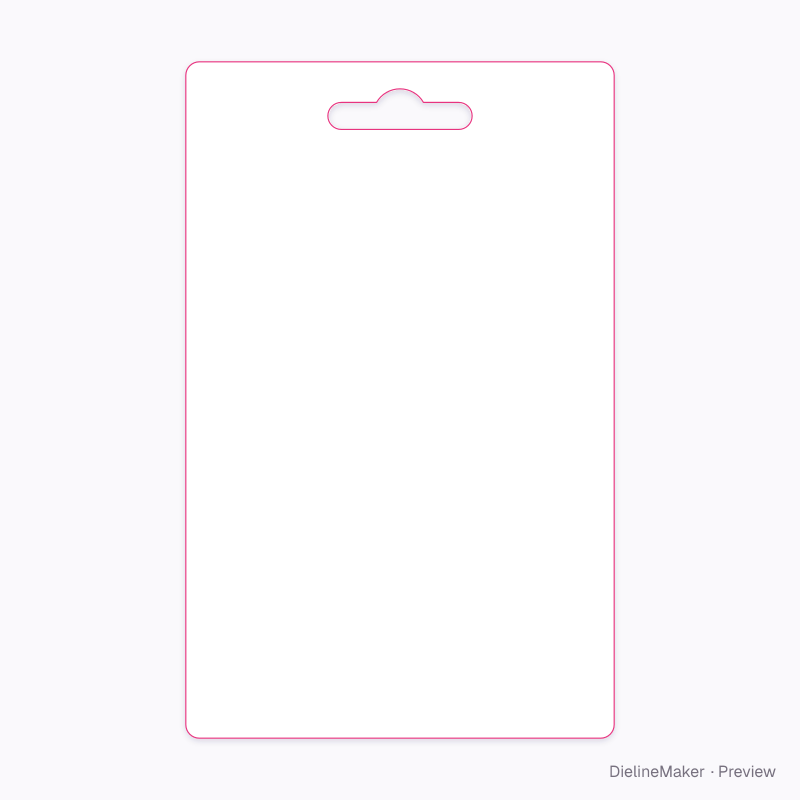 Battery blister pack flat dieline