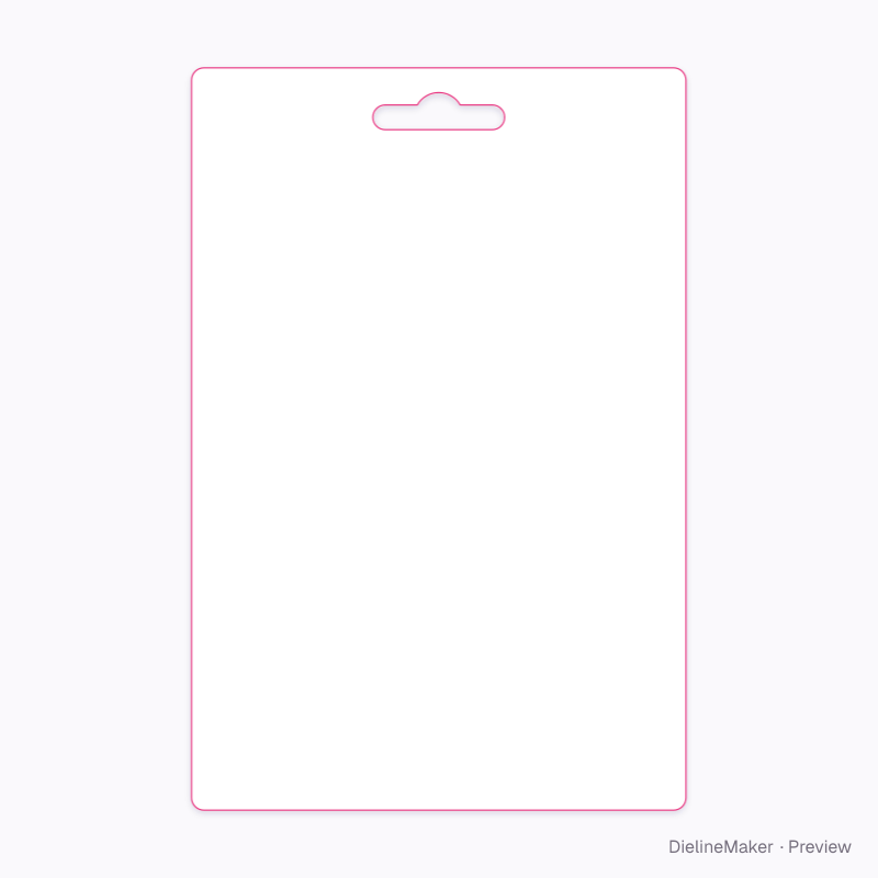 Cable retail blister flat dieline