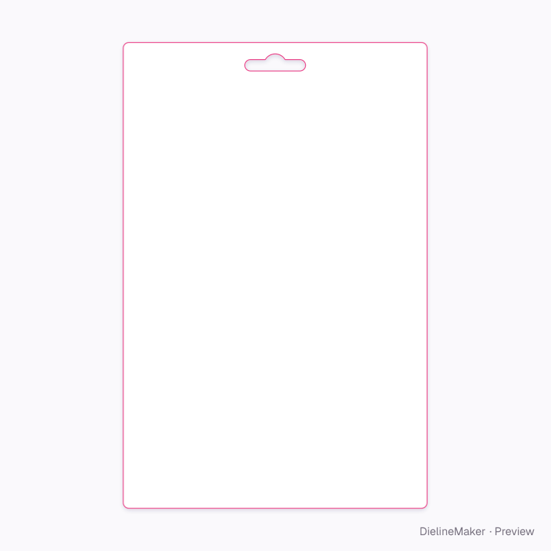Toy figure blister flat dieline