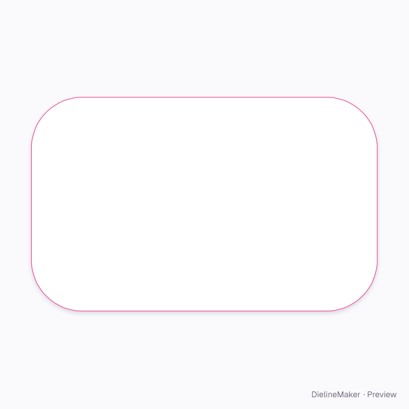 Fluted rectangular can flat dieline