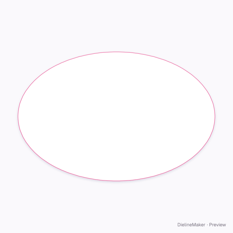 Oval easy-open can flat dieline