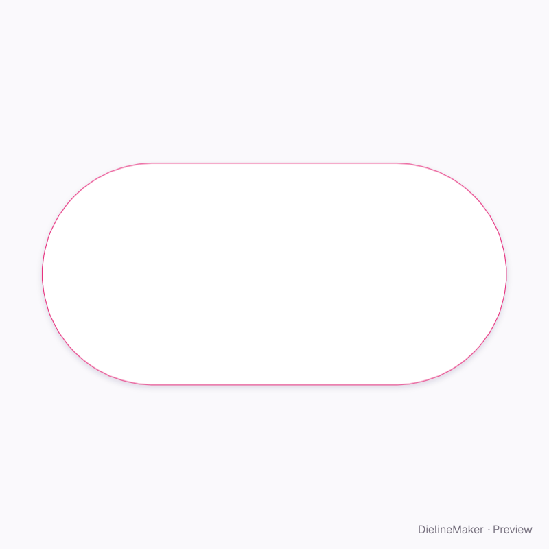 Rounded sardine can flat dieline