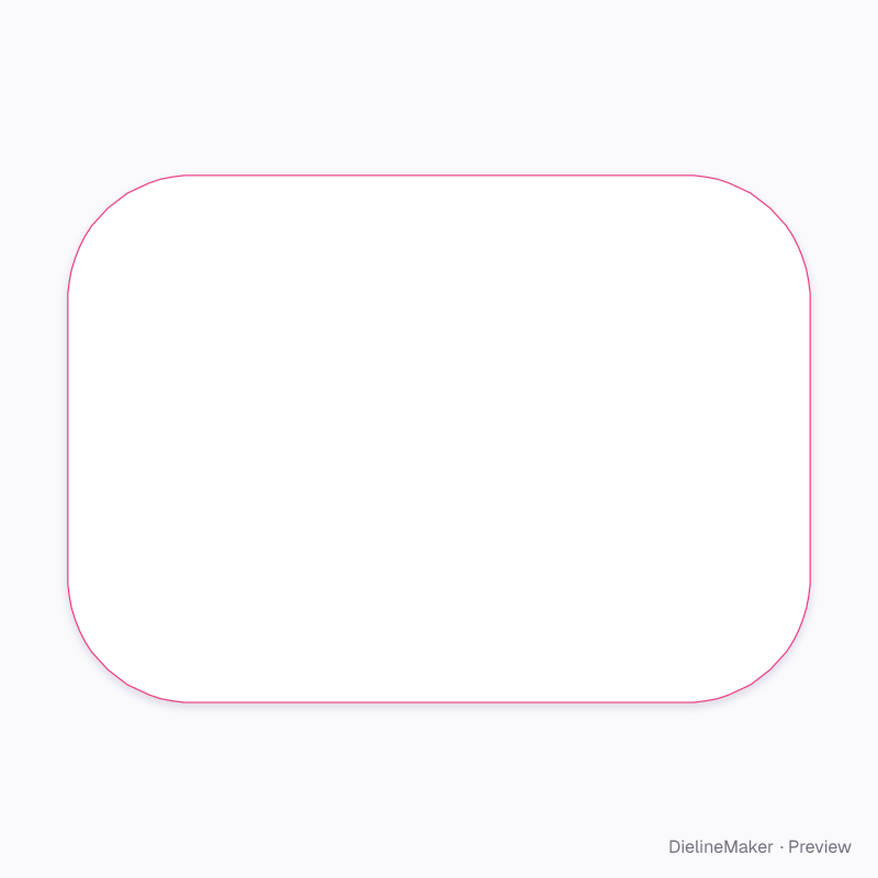 Rectangular sardine can flat dieline