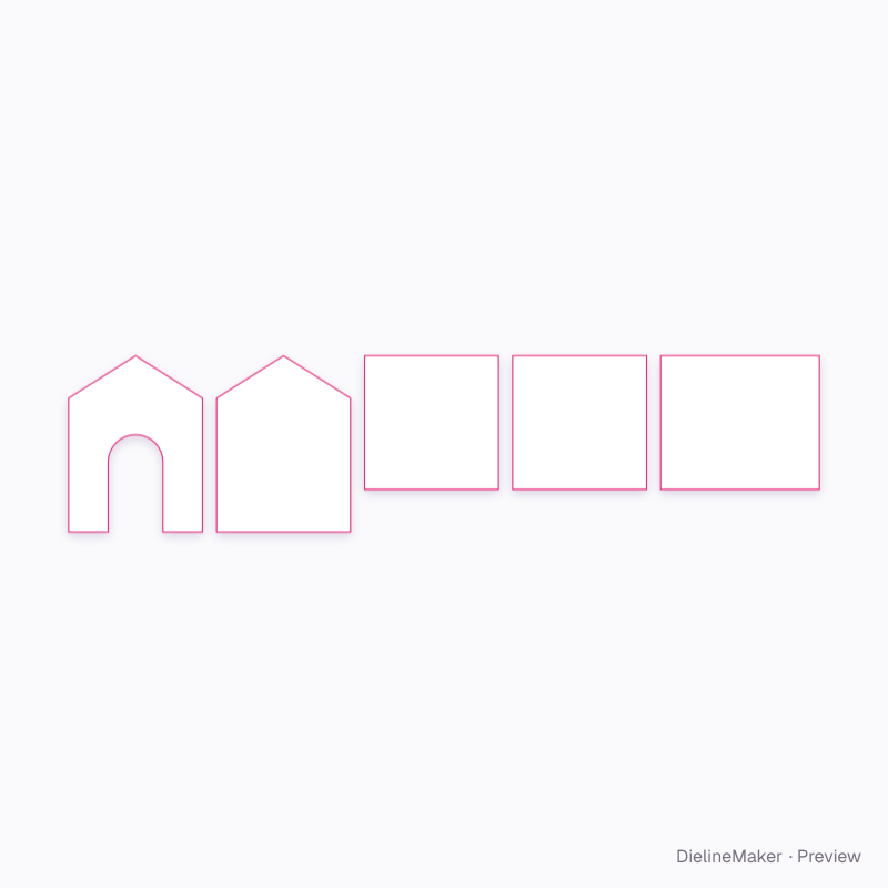 Pitched-roof tent house artwork area
