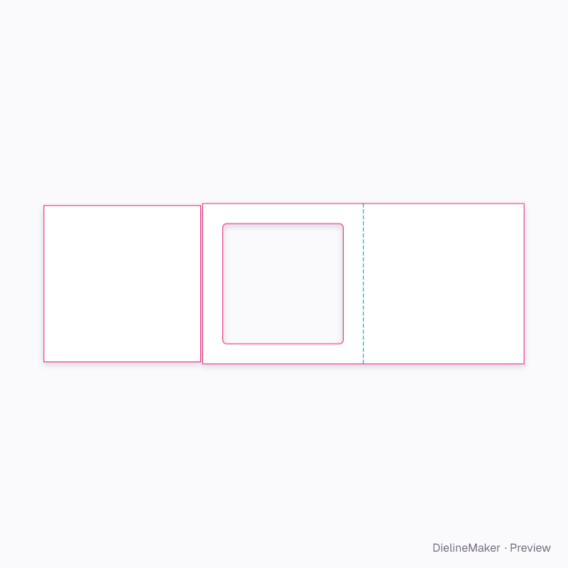 Framed window cover flat dieline