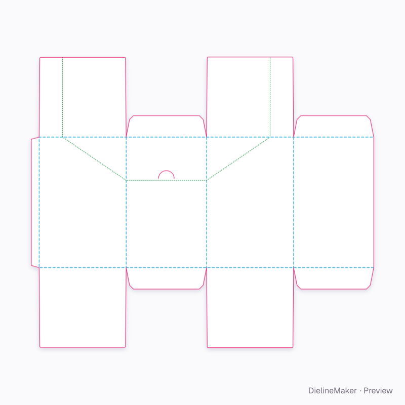 6-pack can carton (12 oz) flat dieline
