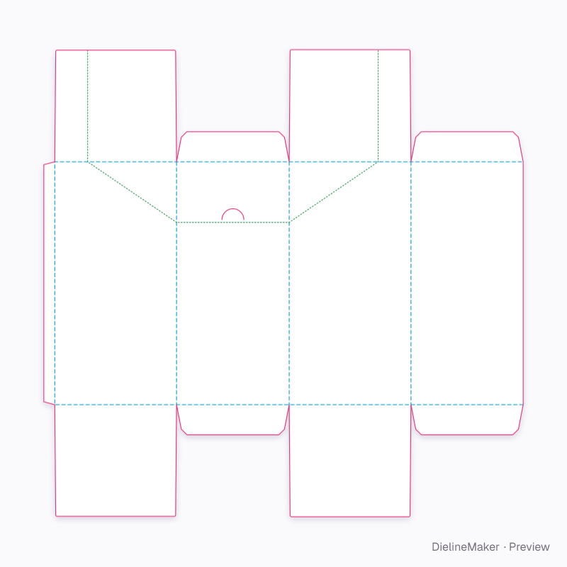 8-pack can carton (12 oz) flat dieline