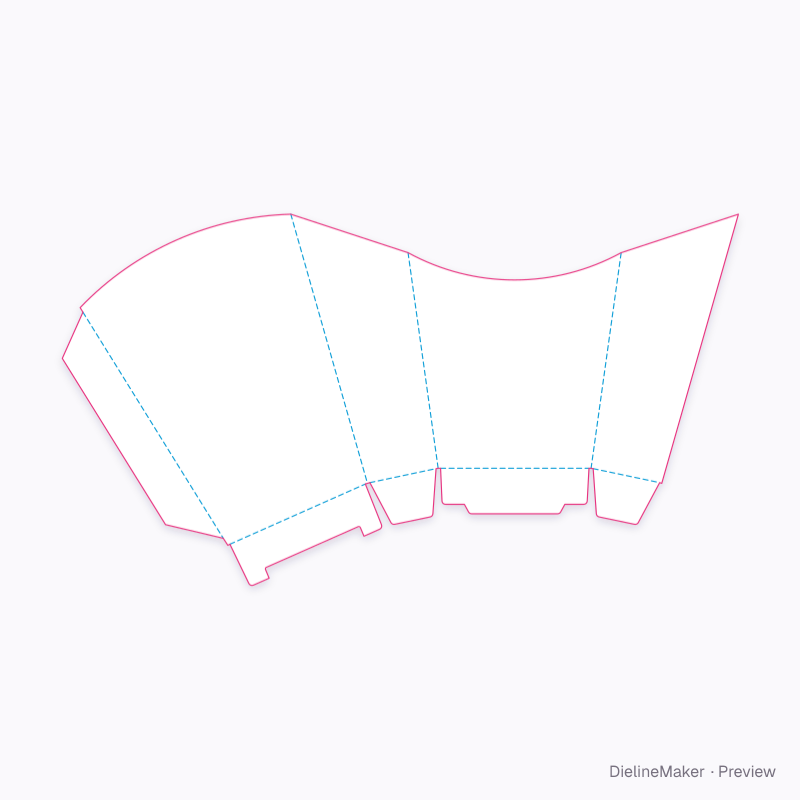 Kids fries scoop — Fries scoop flat dieline