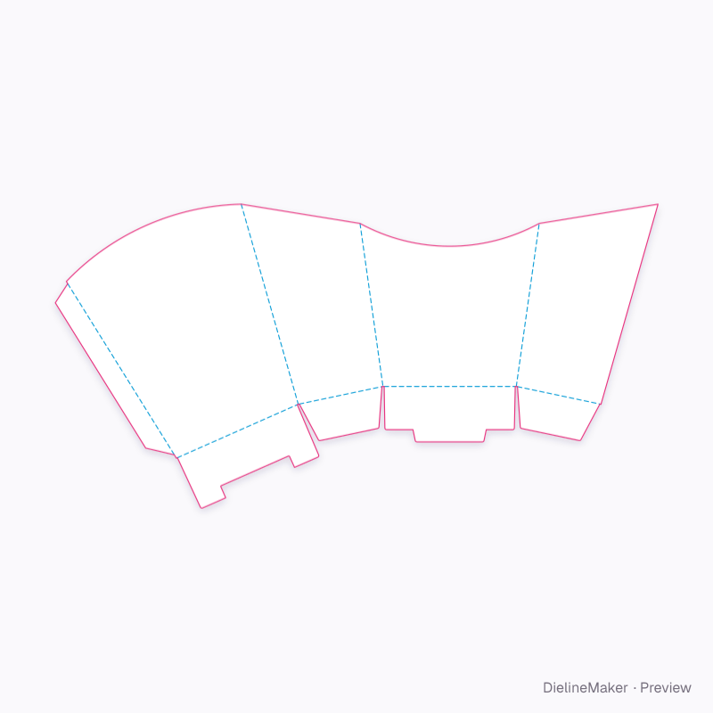 Onion ring scoop — Fries scoop flat dieline