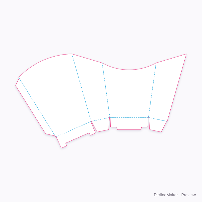 Fries scoop, large flat dieline