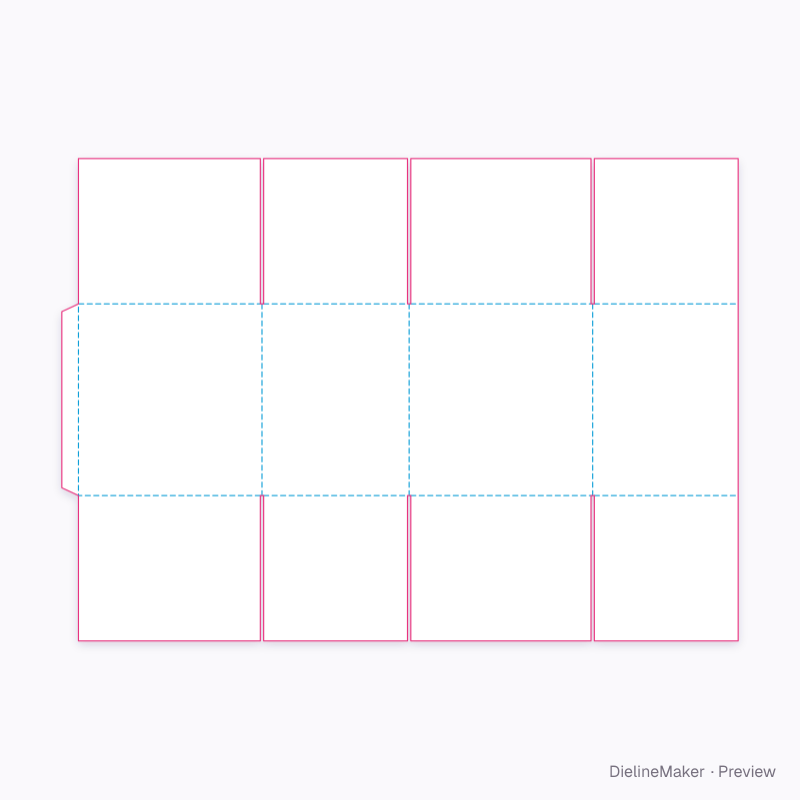 Small appliance carton — Full overlap box flat dieline