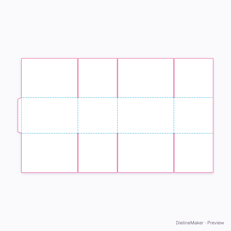 Bulk refill shipping carton — Full overlap box flat dieline