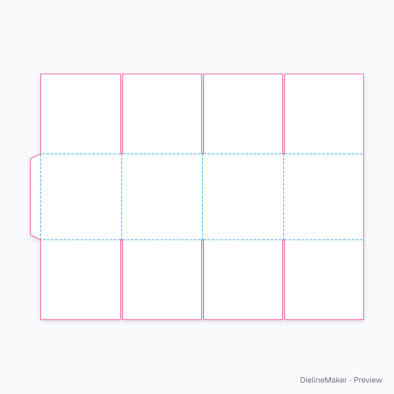 Flat dieline preview