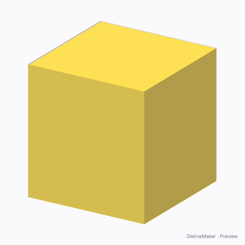 350 mm cube parcel carton — Full overlap box