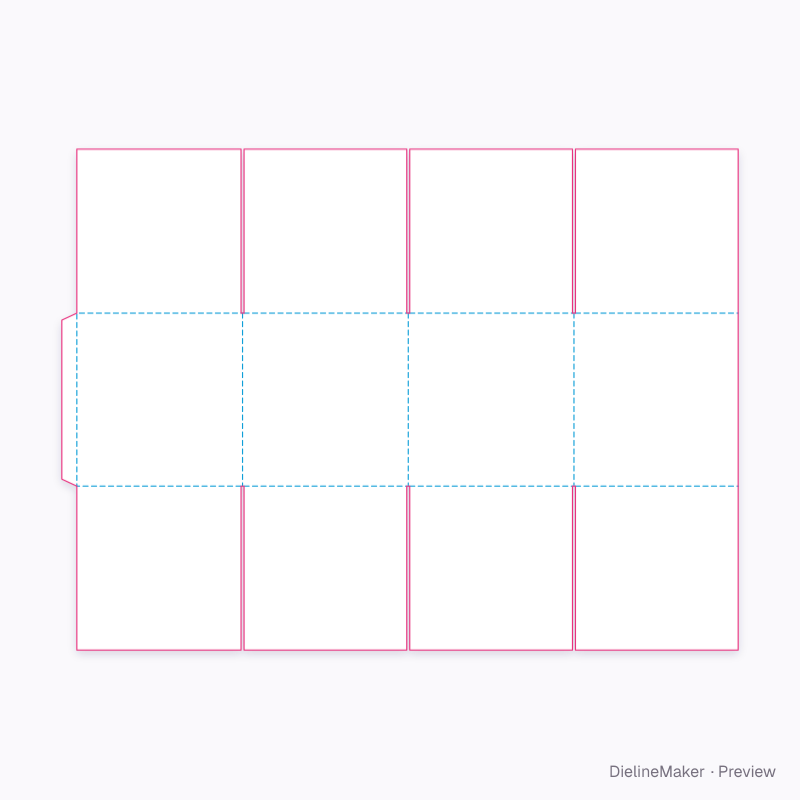 Flat dieline preview