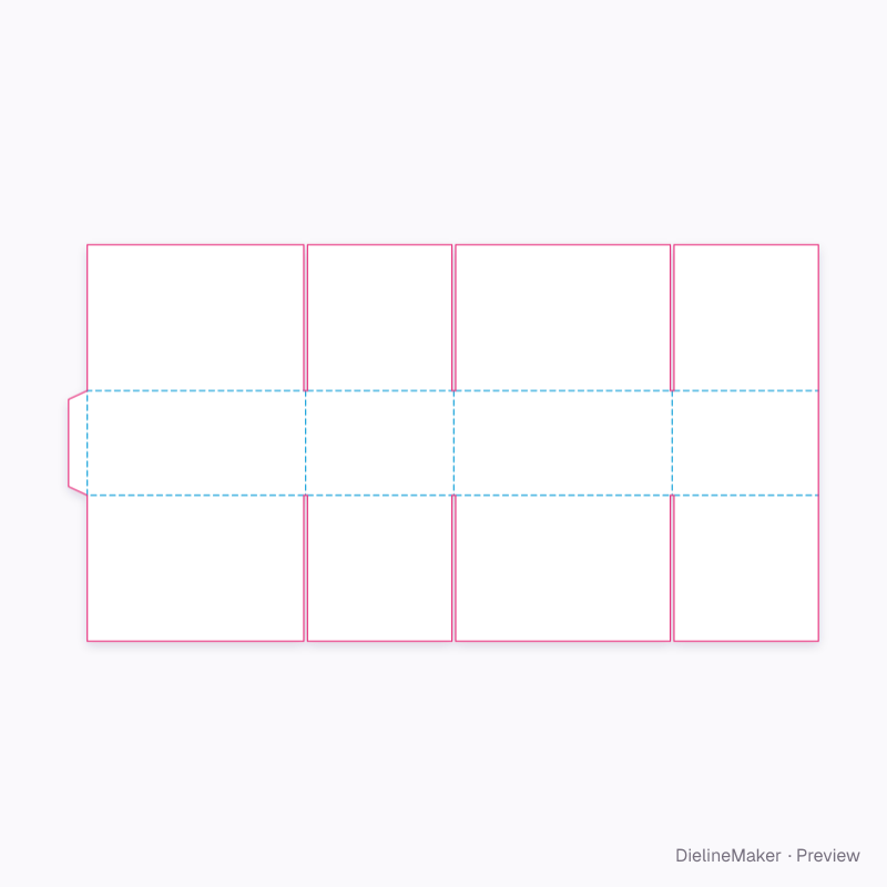 Footwear shipping carton — Full overlap box flat dieline