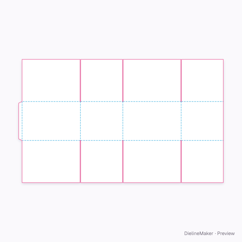 Housewares shipping carton — Full overlap box flat dieline