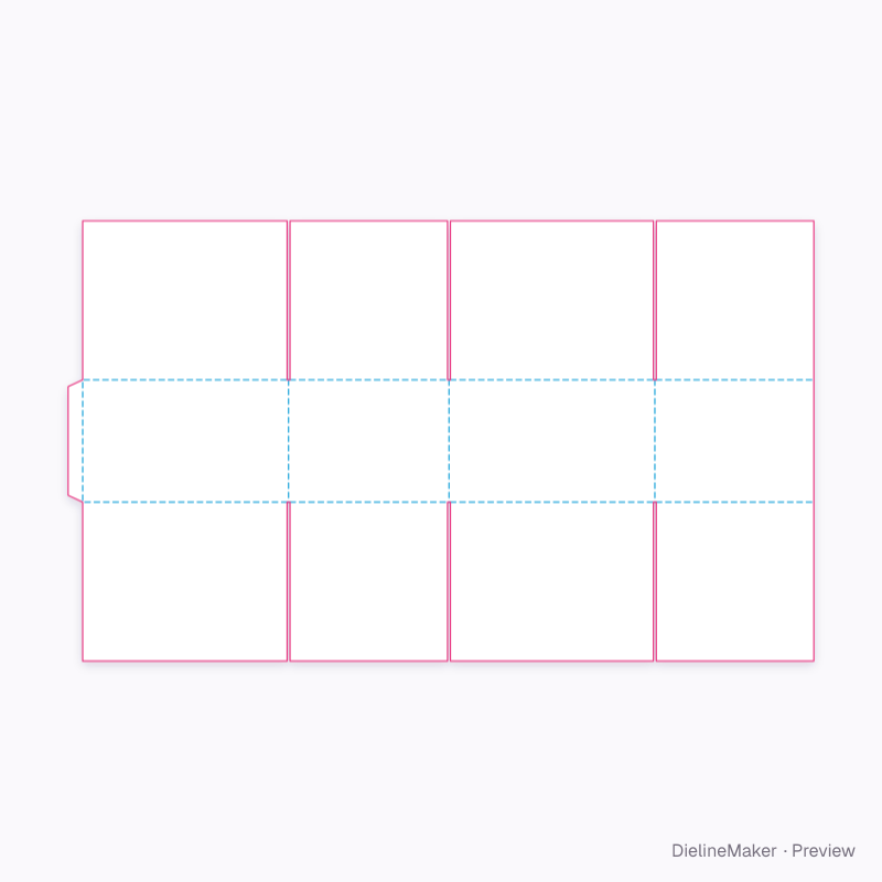 Soft goods shipping carton — Full overlap box flat dieline