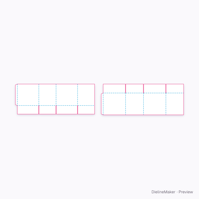 Small appliance carton — Full telescope shipper flat dieline
