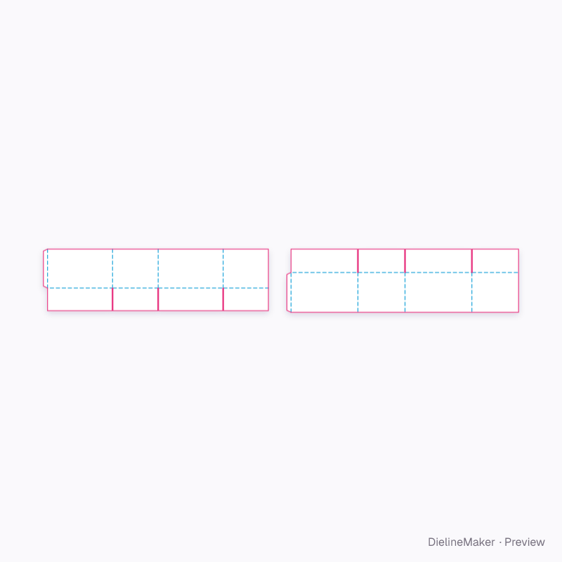 Bulk refill shipping carton — Full telescope shipper flat dieline