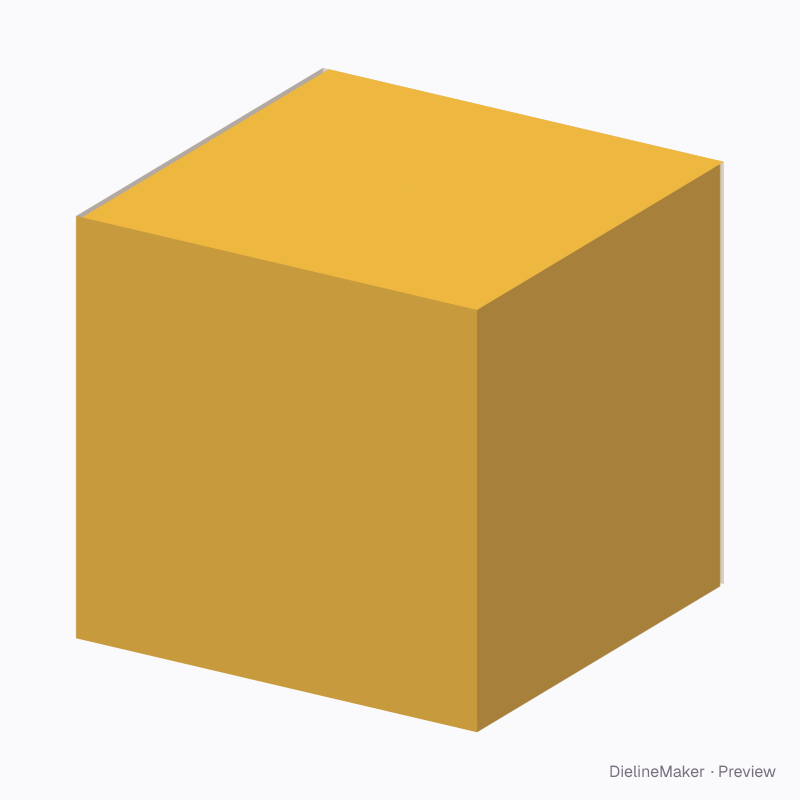 200 mm cube parcel carton — Full telescope shipper