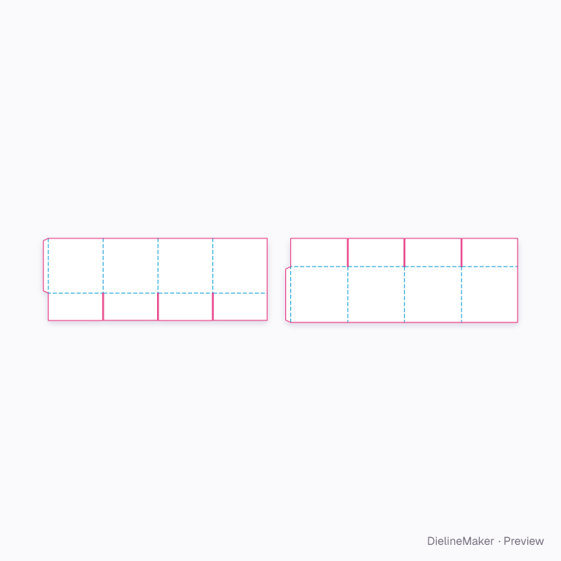350 mm cube parcel carton — Full telescope shipper flat dieline