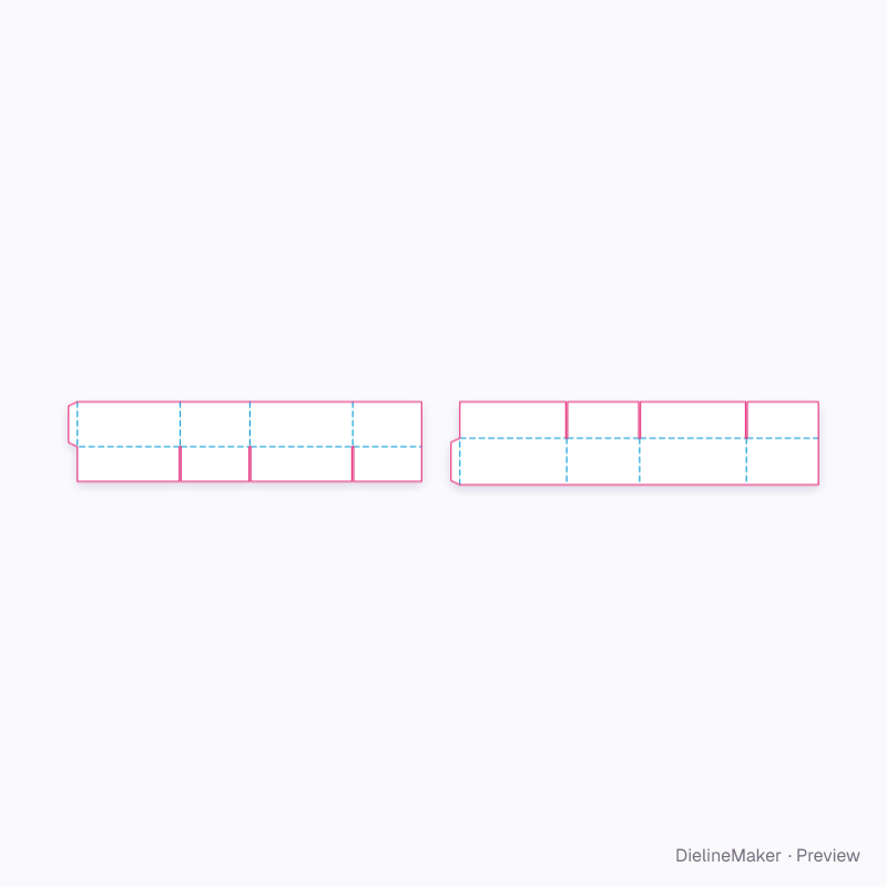 Footwear shipping carton — Full telescope shipper flat dieline