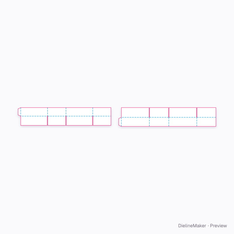 Shallow product carton — Full telescope shipper flat dieline
