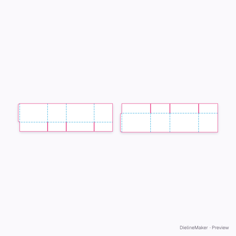Heavy-duty two-piece 600×400×400 flat dieline