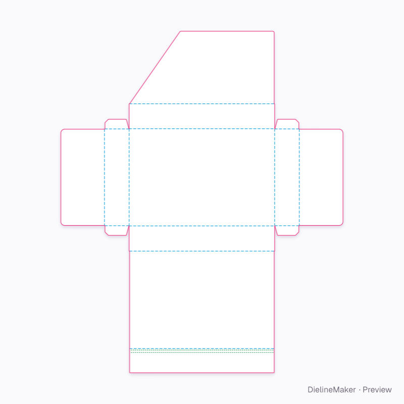 Apparel sleeve mailer flat dieline