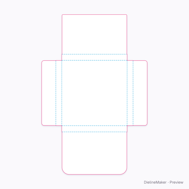 Document wrapper flat dieline