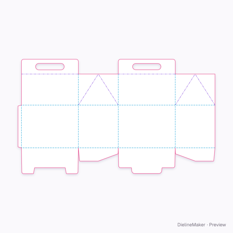 Holiday treat carry box — Gable box flat dieline