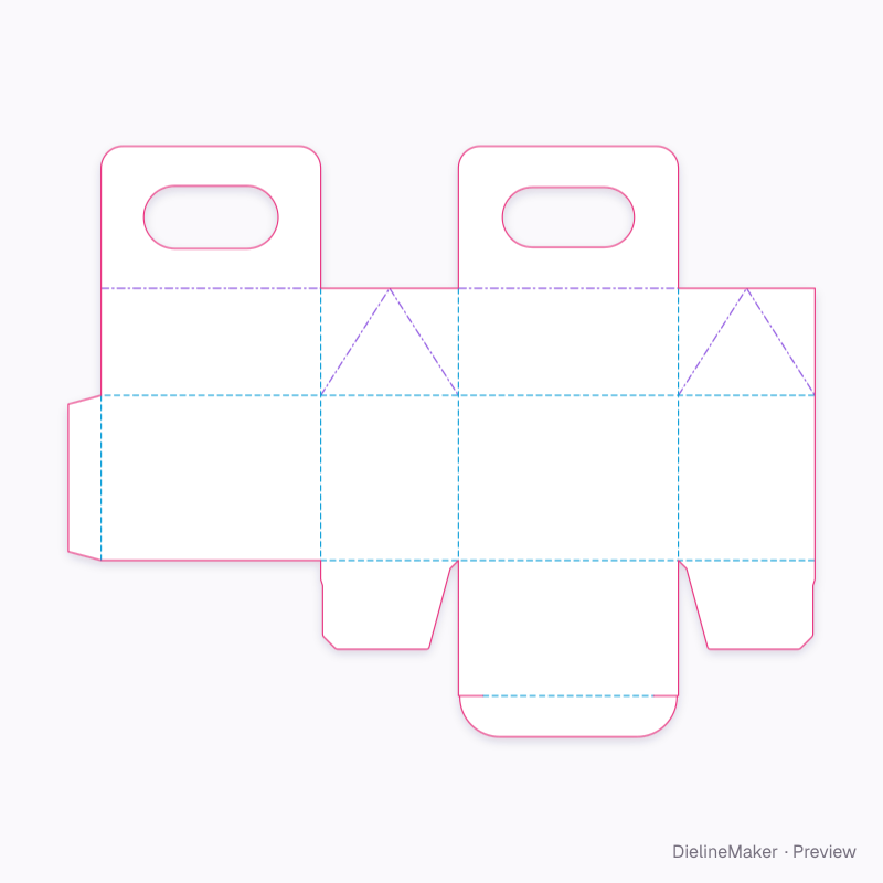 Party favour flat dieline