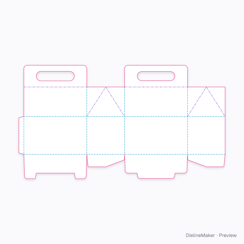 Kids meal box flat dieline