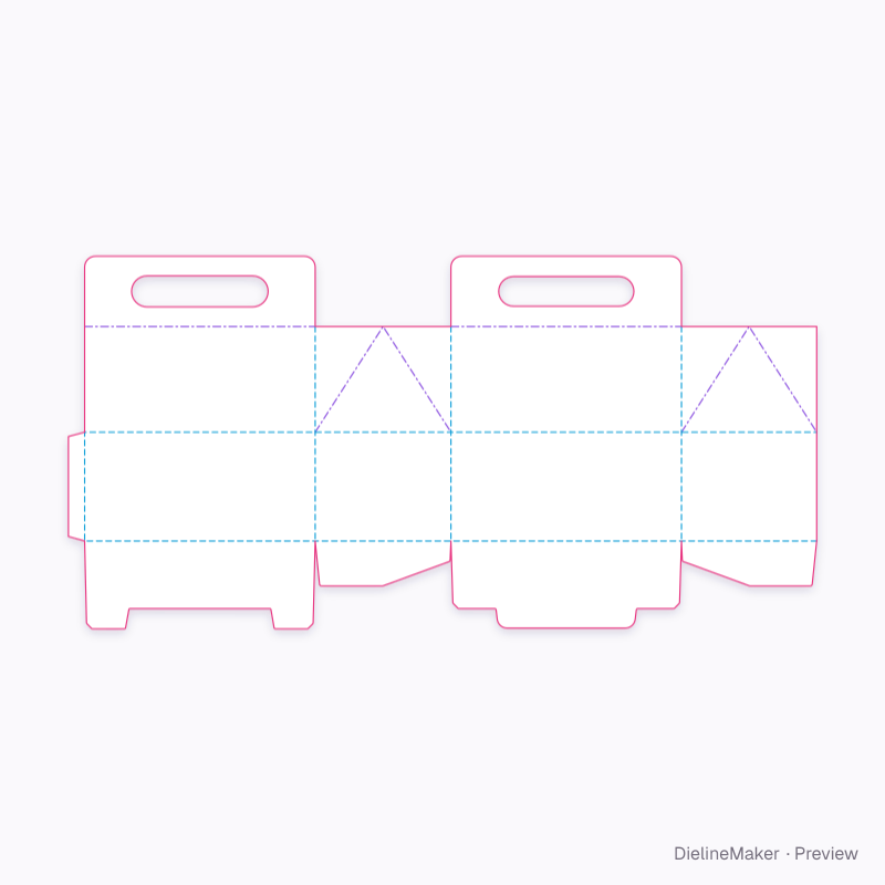 Lunch box flat dieline