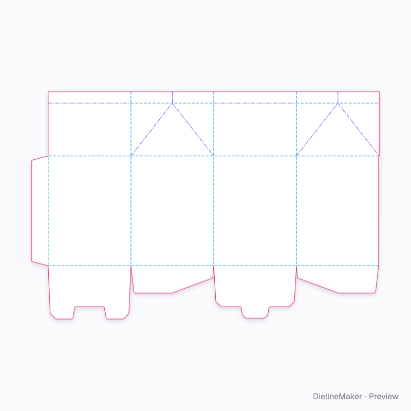Milk carton favour box flat dieline