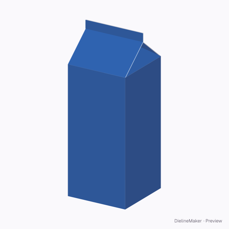 Half-gallon milk carton
