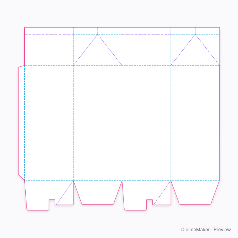 Juice carton 2 litre flat dieline