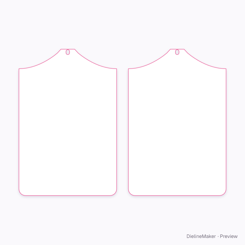 Shirt / short garment bag artwork area