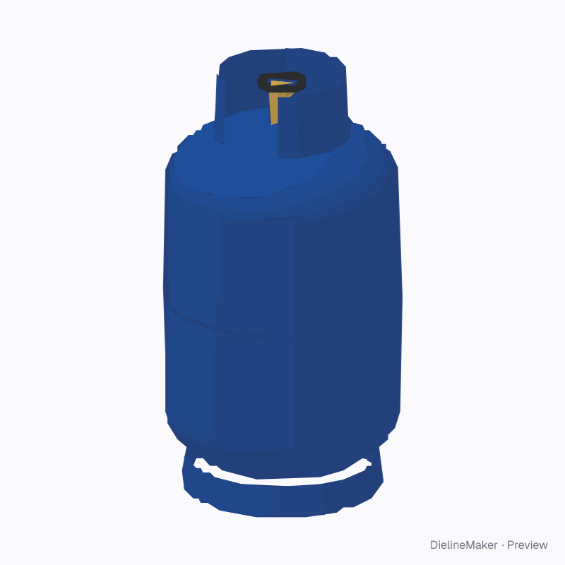 Matte LP gas cylinder