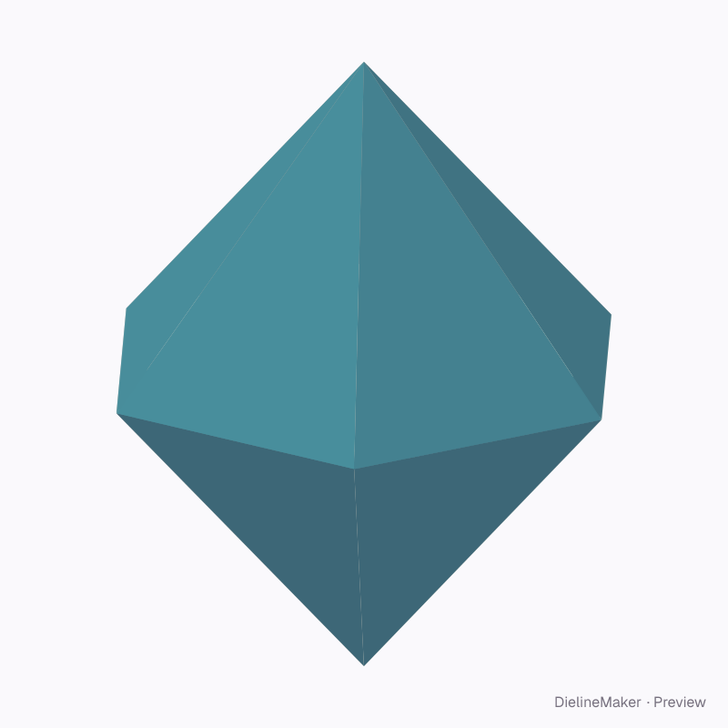 Double-pyramid gemstone box