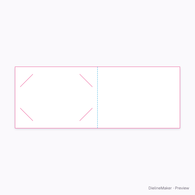 Gift card holder flat dieline