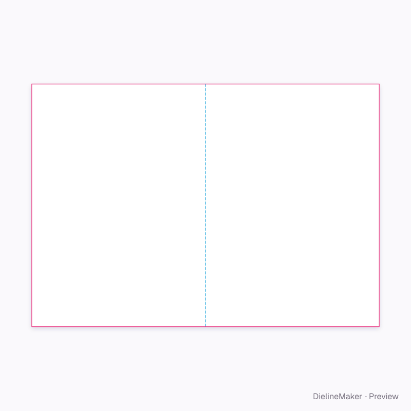 5 × 7 in card flat dieline