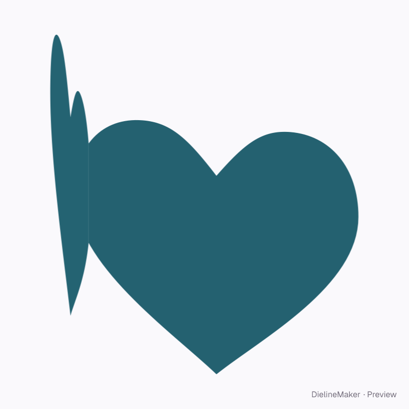 Folded heart card