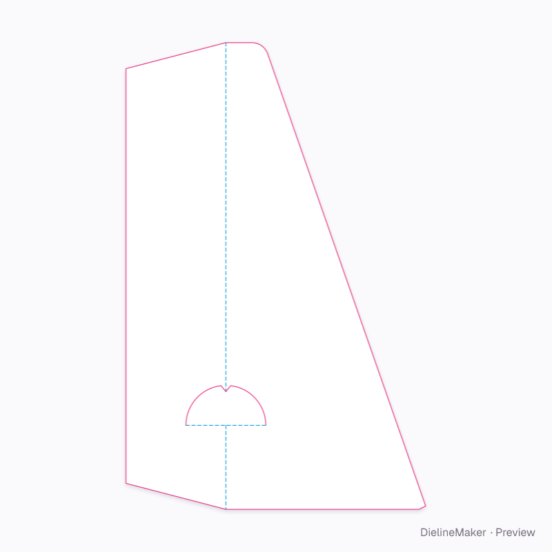A4 display strut 60×120×280 flat dieline