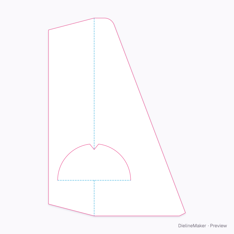 Photo frame strut 30×60×130 flat dieline